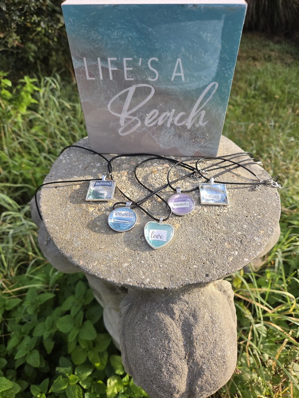 Beach Decor & 5 Handcrafted Cabochon Jewelry